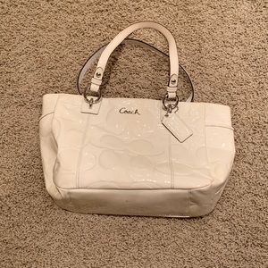 Coach Shiny White Authentic Purse